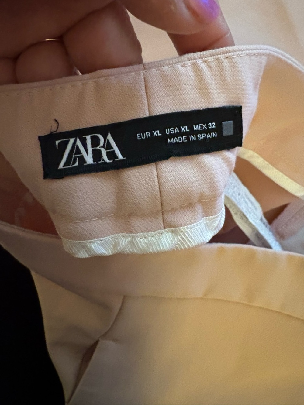 Zara Blush Pink Wide-Leg Cropped Trousers - Picture 4 of 6